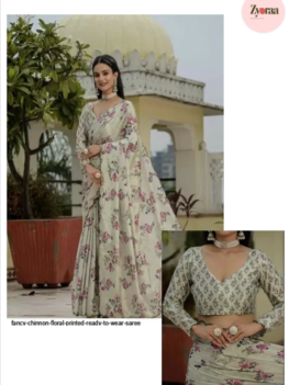 Chinon Floral Ready to Wear, Ready to Wear, One Minute Saree