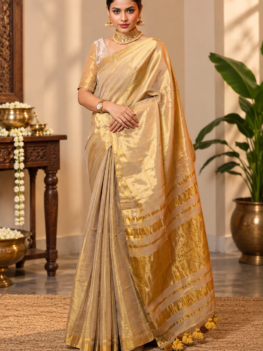 Golden Tissue Saree
